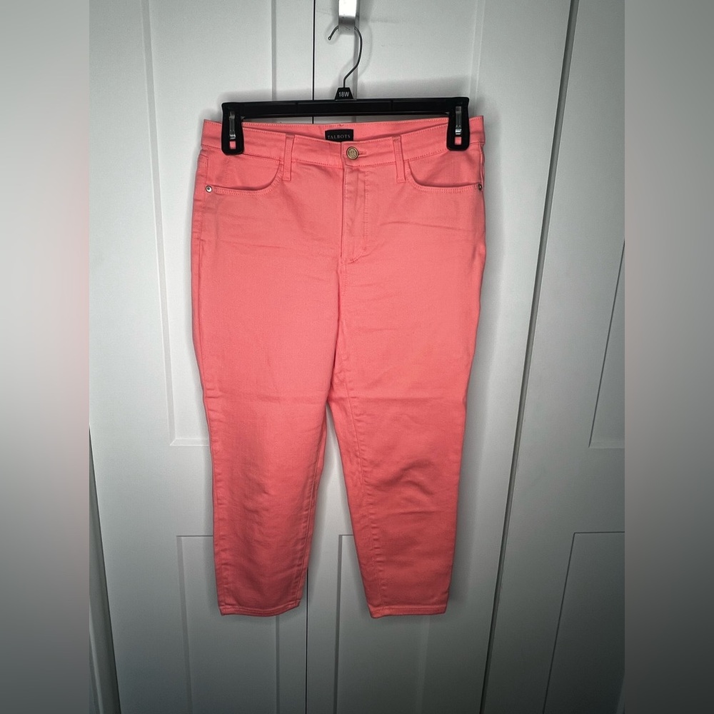 Talbots Pink Jegging Crop Jeans Women's Petite Size 8P